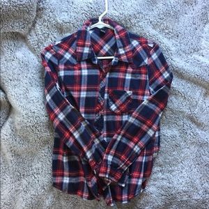 Red and blue flannel